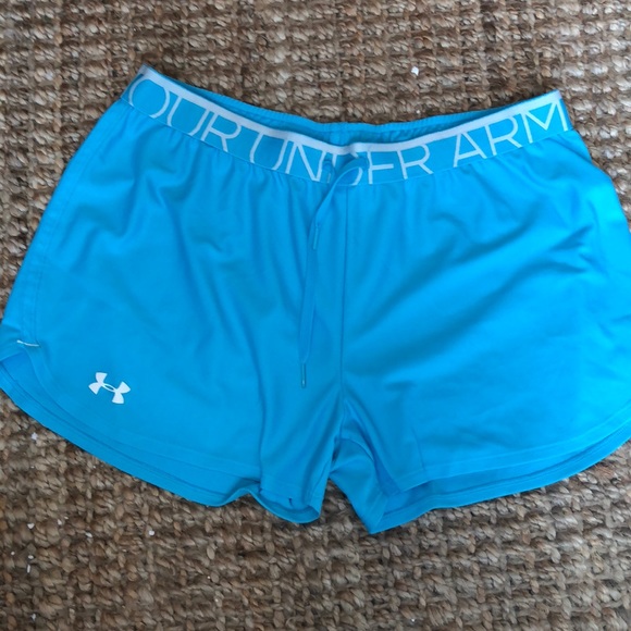 light blue under armour shorts